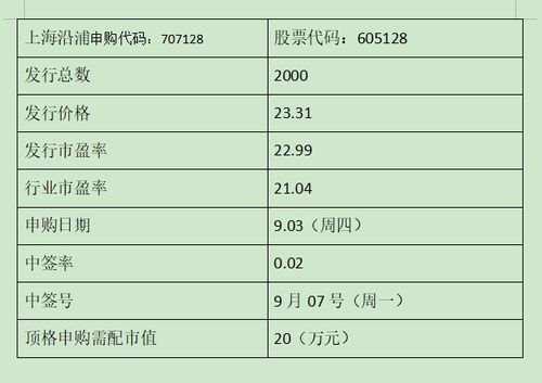 上海沿浦中簽號公布，605128沿浦中簽號在線查詢與結果查看全指南